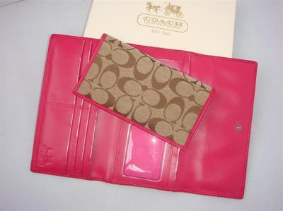 discounted coach wallets - 44017 rose pink/aporicot